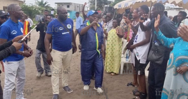 Port-Gentil&nbsp;: Féfé Onanga distribue des baffes aux PDGistes et poursuit sa caravane pour le «&nbsp;Oui&nbsp;» au référendum 