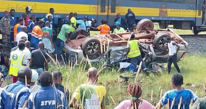 Gabon&nbsp;: Un chauffeur miraculé après une violente collision avec un train voyageurs de la SETRAG